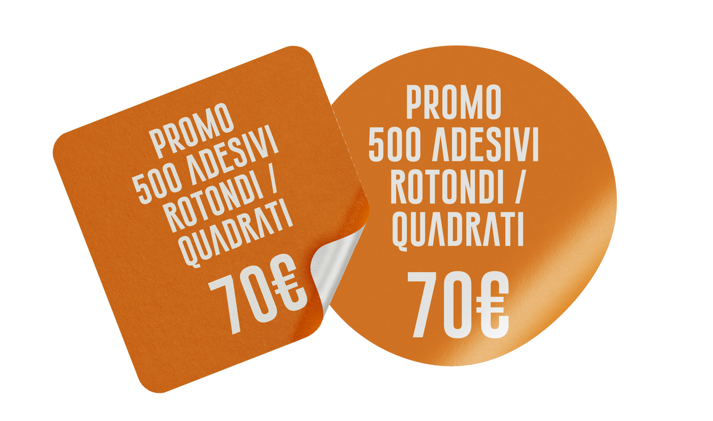 ADESIVI ROTONDI / QUADRATI PROMO