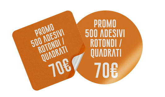 ADESIVI ROTONDI / QUADRATI PROMO
